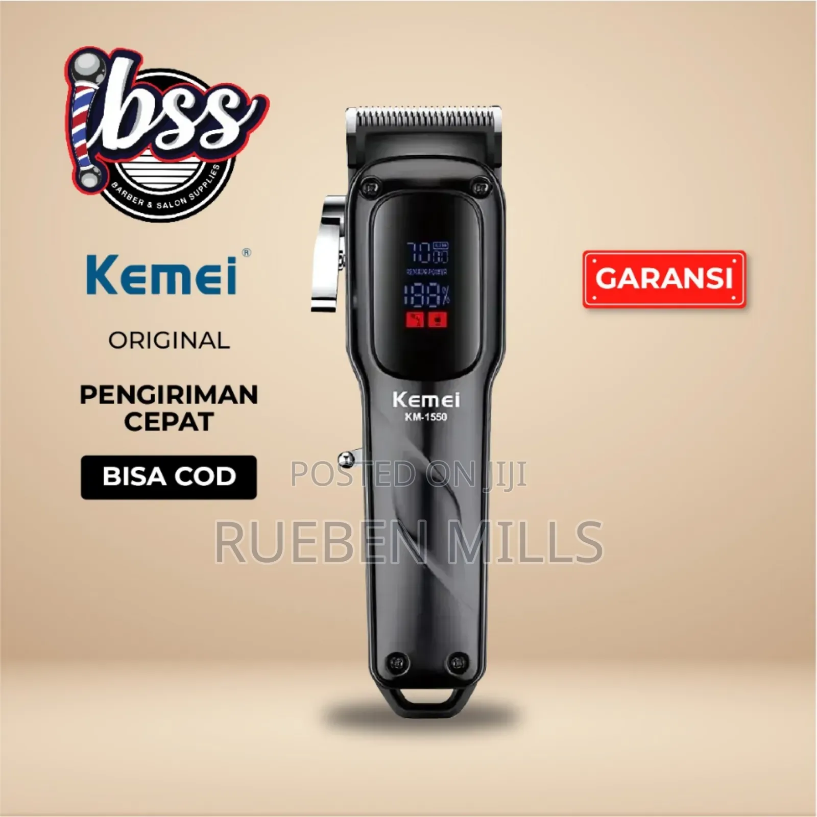 Kemei KM1550 Fine Steel Blade Hair Clipper Barbering Machine