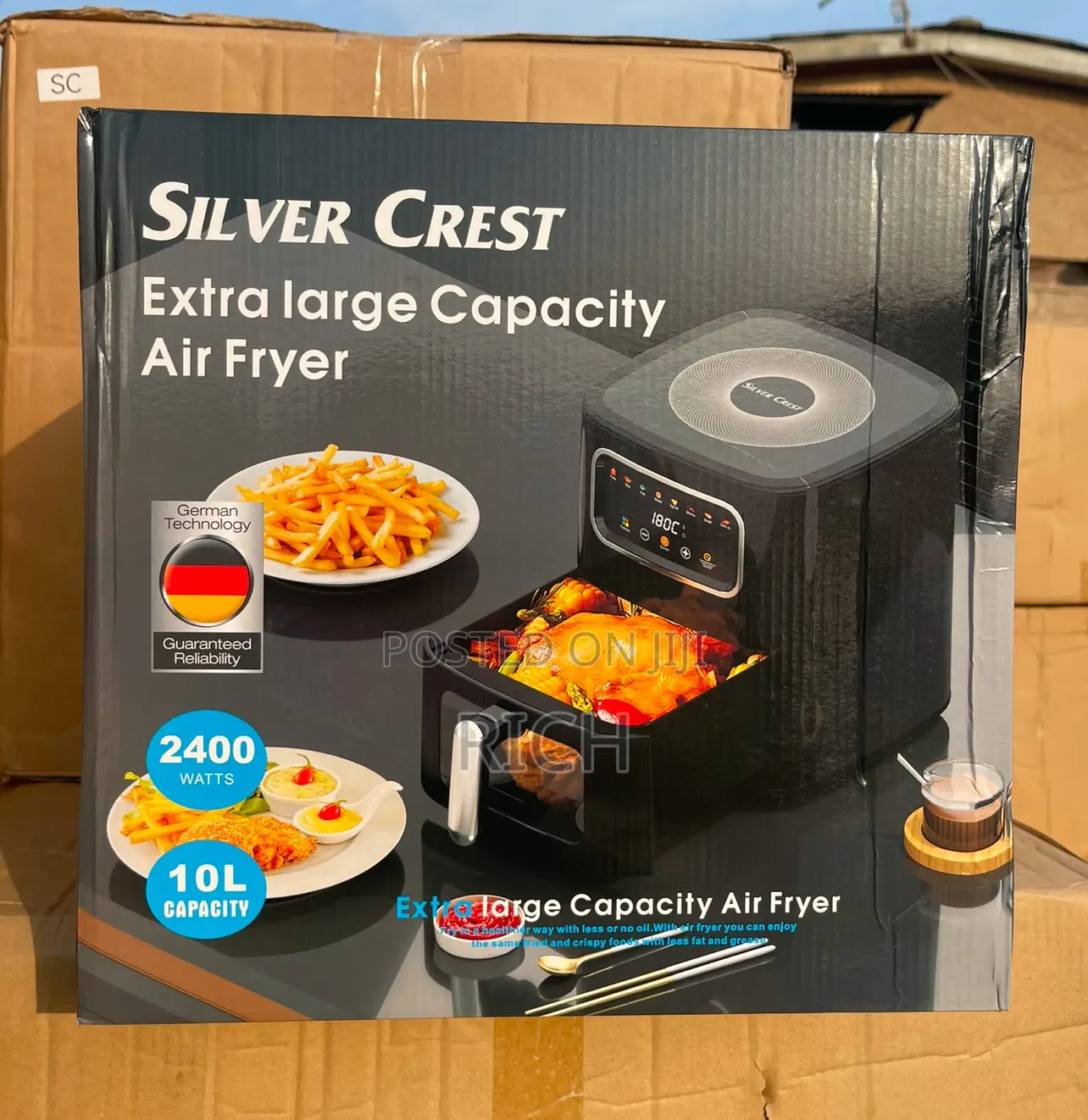 10L Large Capacity Silver Crest Airfryer at Wholesale Prices