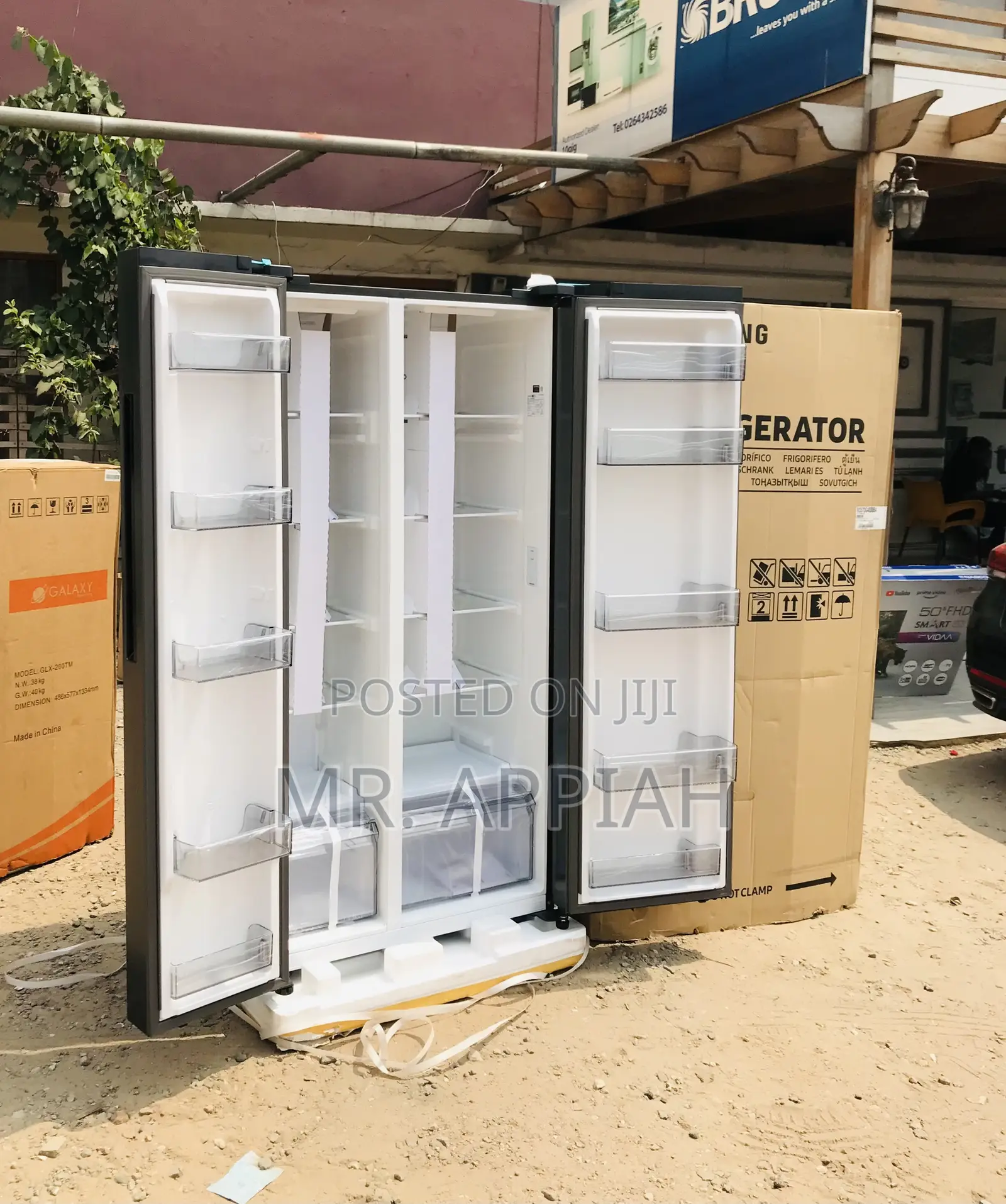Samsung Rs57dg4000b4 Side by Side Electric Fridge(Gray).