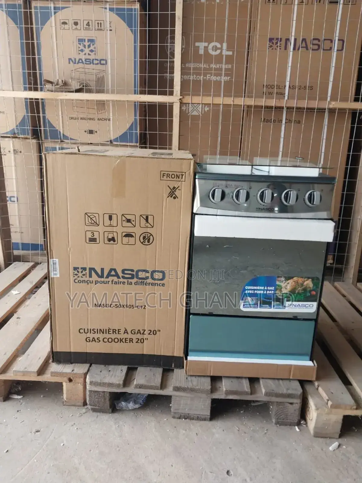 Nasco 4 Burner 50 * 50 Gas Cooker Stove With Oven And Grill