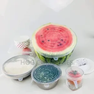 Silicone Food Lids, 6 PCS Set, Excellent for Storing Food