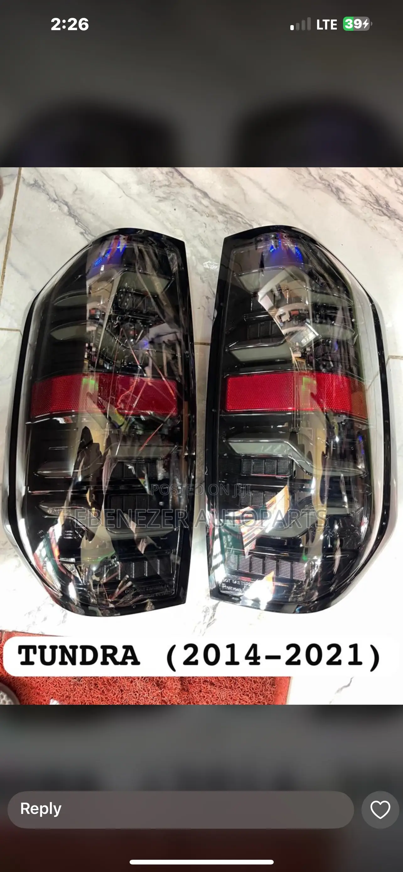 Toyota Tundra 2014 - 2021 Led Spec Taillights