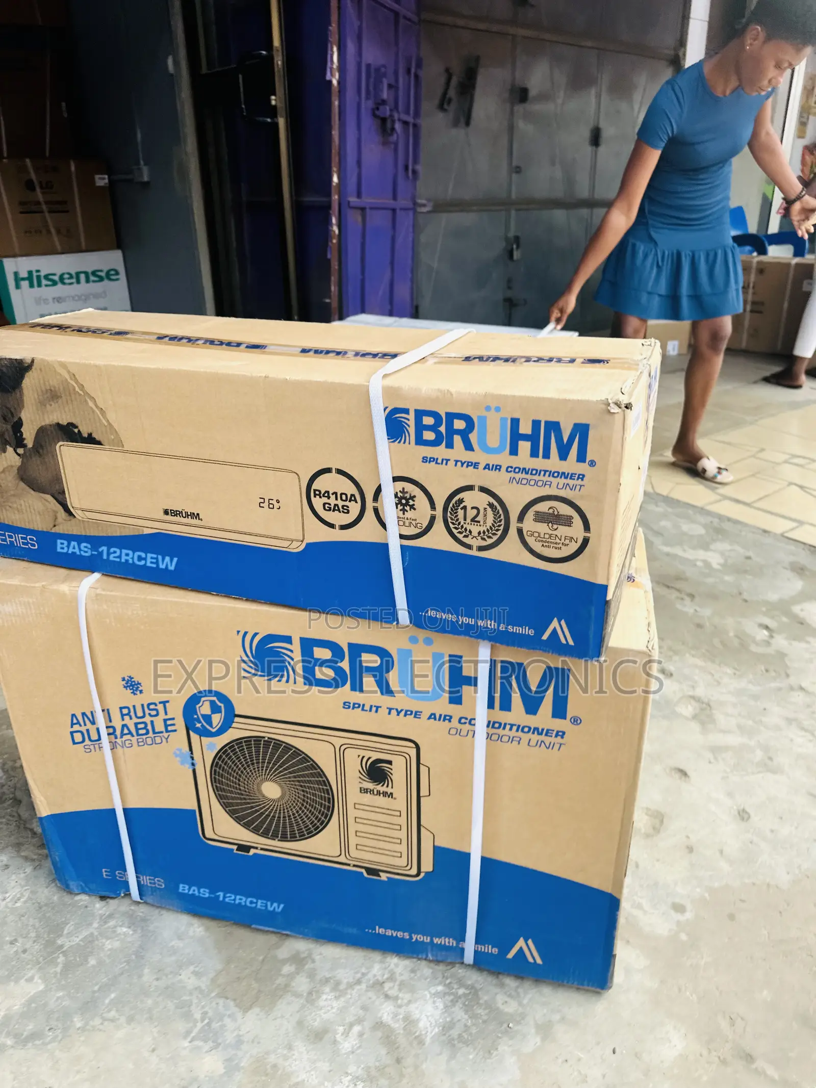 Energy Efficiency Cooling Split R410 Gas Bruhm 1.5hp