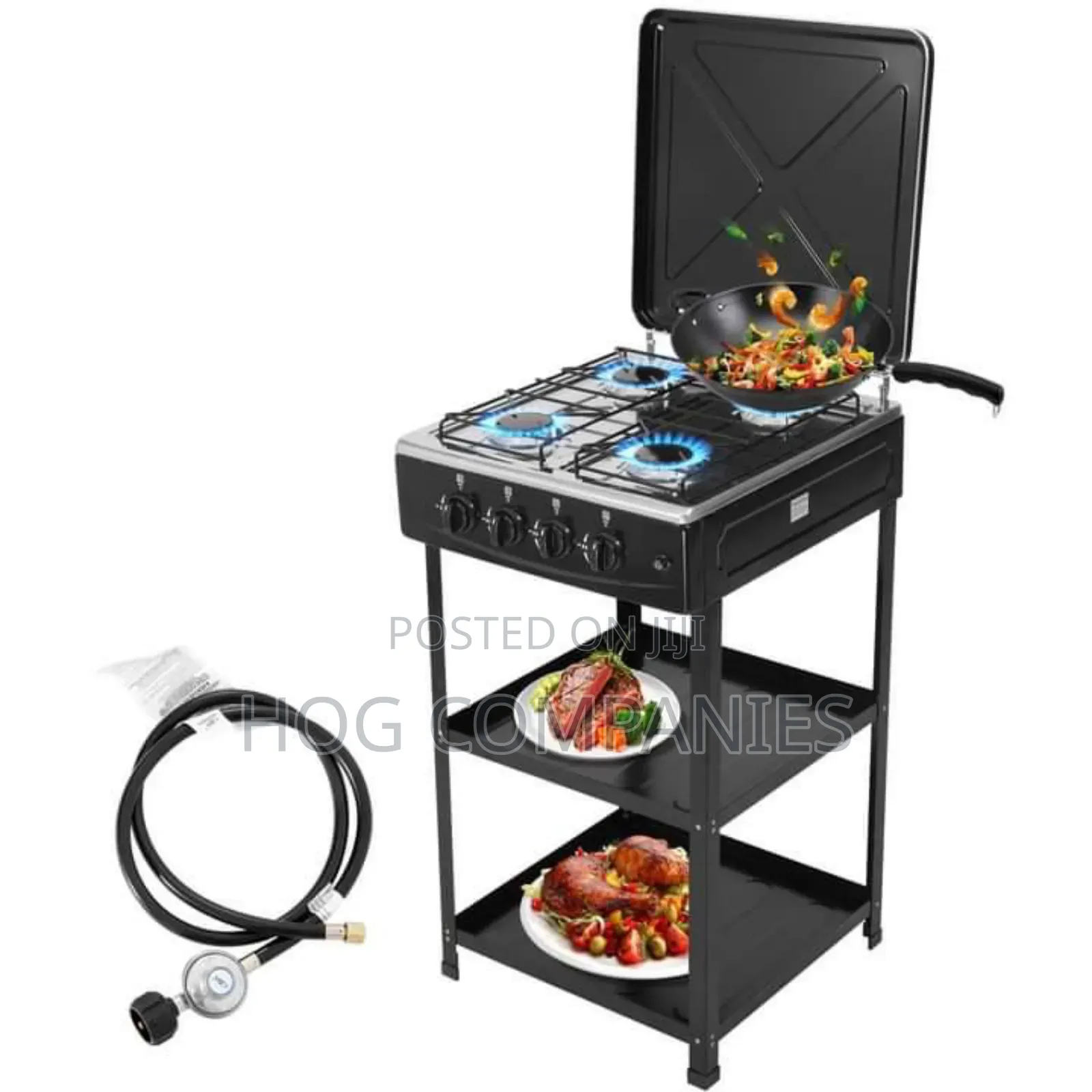 Stove 4 Burner Propane Burner With Support Leg Stand
