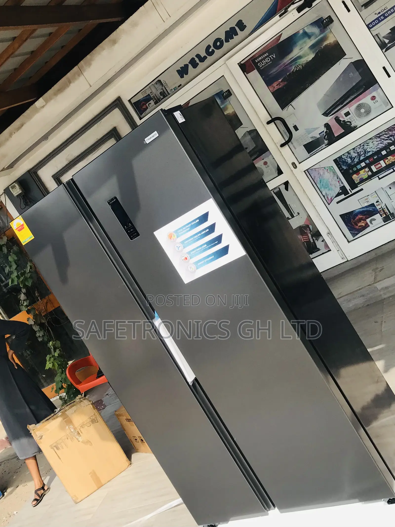 New Frosty Nasco Doubledoor Sidebyside Fridge Nas-1200fl-2b