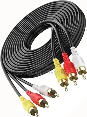 Durable 3way Rca to Rca(Phono to Phono) Cables