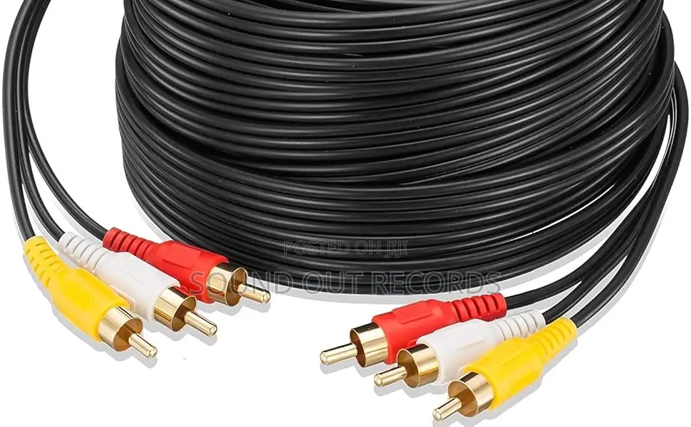 Durable 3way Rca to Rca(Phono to Phono) Cables