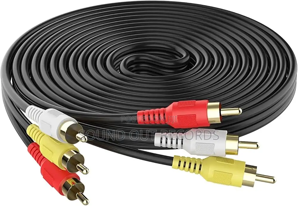 Durable 3way Rca to Rca(Phono to Phono) Cables