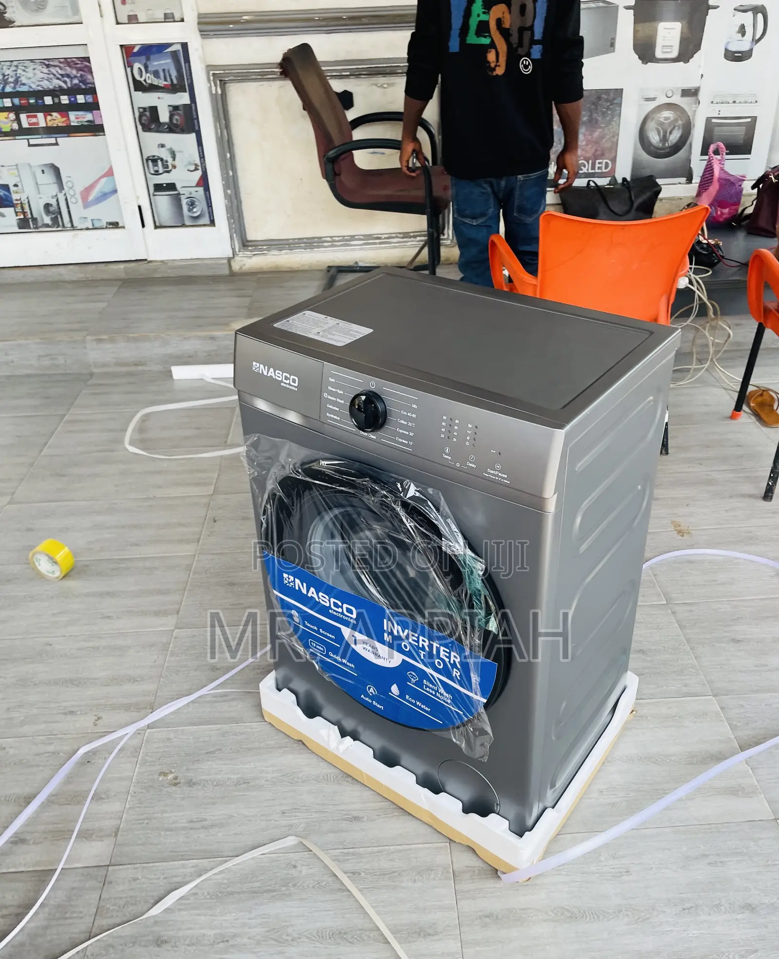 Long Lasting Nasco 8kg Front Load Washing Machine(Gray).