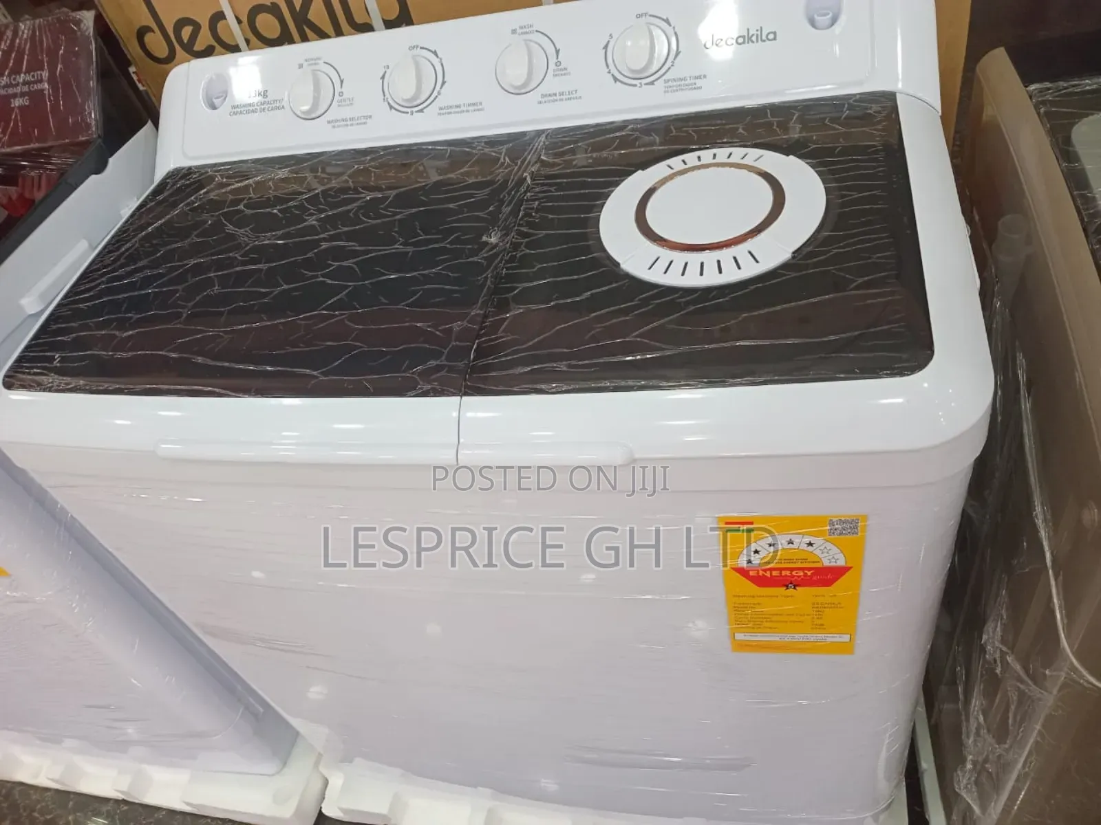 Decakila 13kg Twin Tub Sem-Automatic Washing Machine