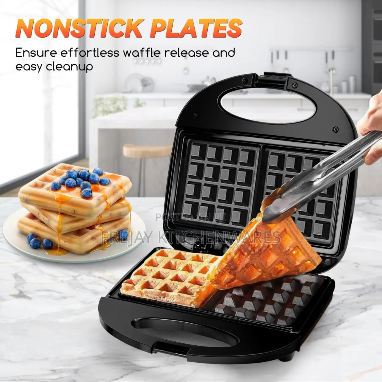 Aigostar Waffle Maker.NB:(Waffle Maker Is 4slice)