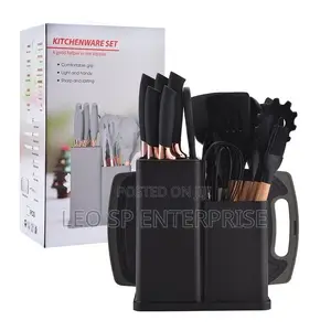 19pcs Silicon Kitchen Tool Sets for Non Stick Cookware Sets.