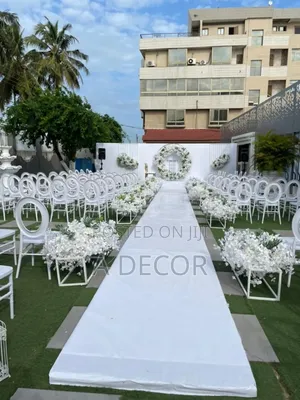 White Wedding Reception Decoration and Set With Class