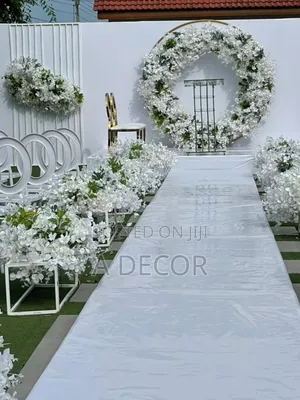 White Wedding Reception Decoration and Set With Class