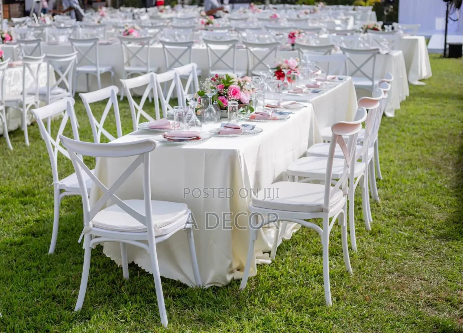 White Wedding Reception Decoration and Set With Class