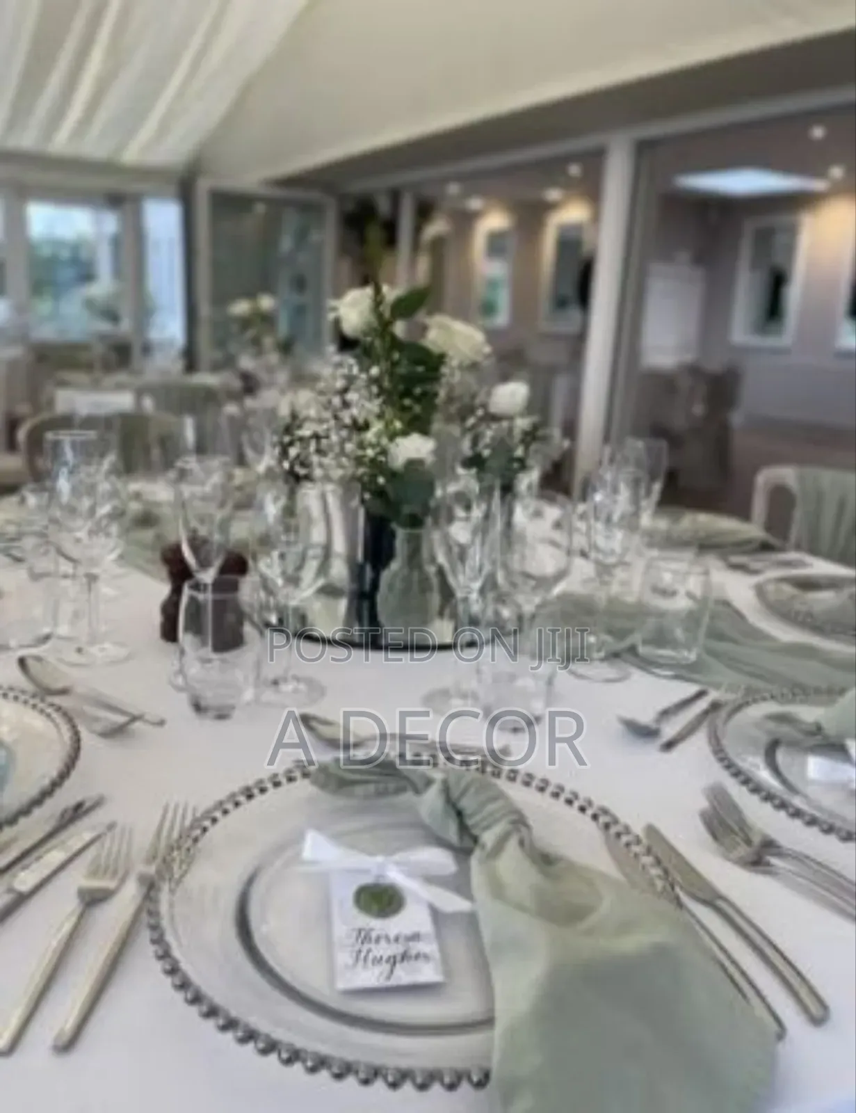 White Wedding Reception Decoration and Set With Class