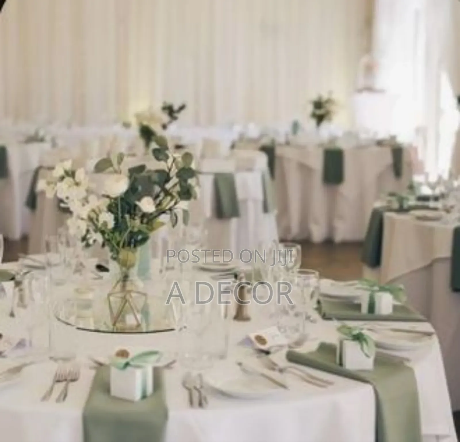 White Wedding Reception Decoration and Set With Class