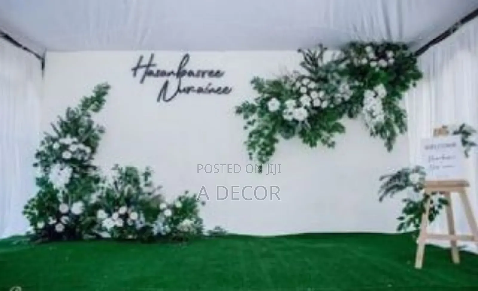 White Wedding Reception Decoration and Set With Class