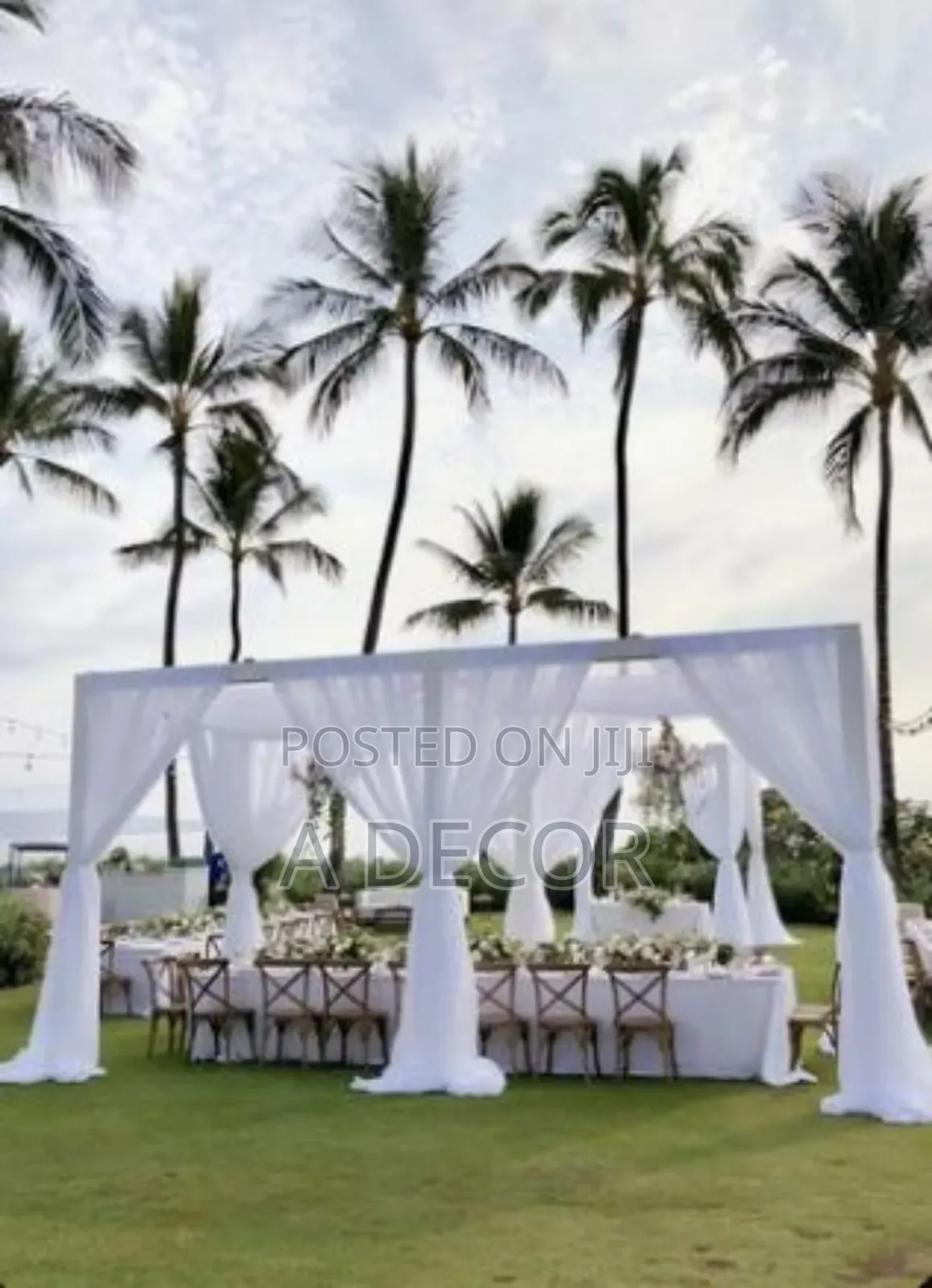 White Wedding Reception Decoration and Set With Class