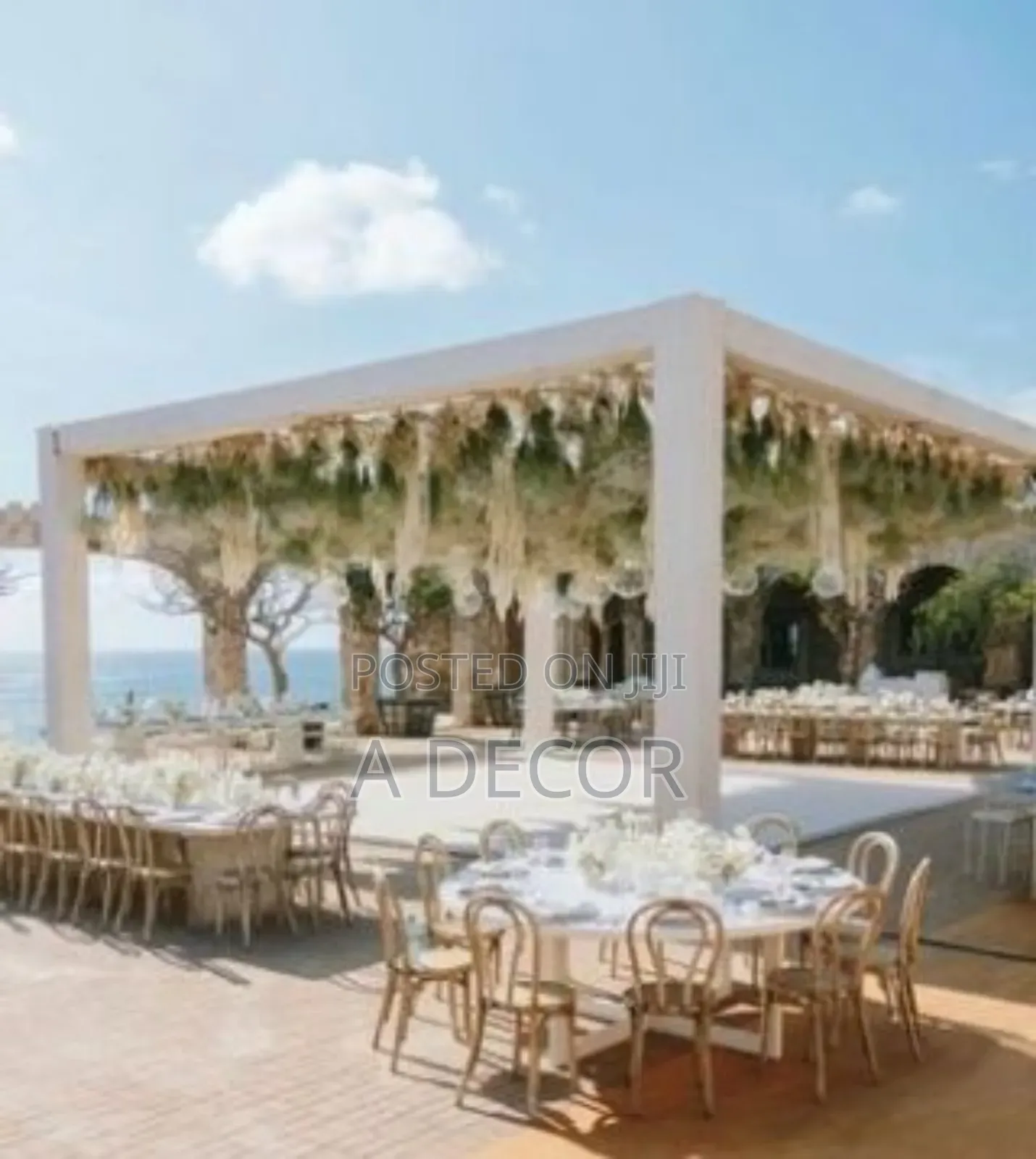 White Wedding Reception Decoration and Set With Class