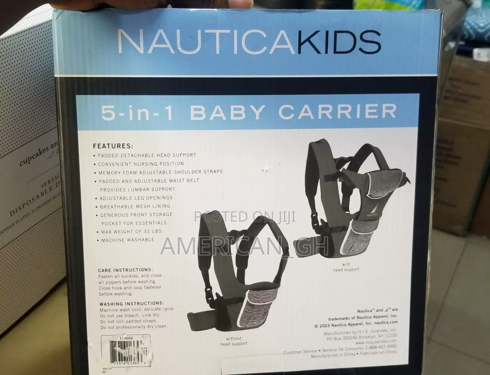 NAUTICA Kids 5-in-1 Baby Carrier, 12-33 Pounds (3M+)