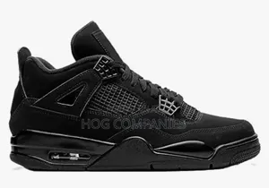 Air Core Retro 4 Runing Cat All Black Sneakers