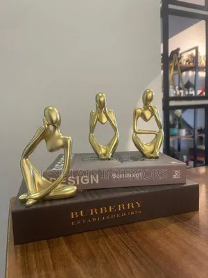 Nordic Mini Lady Thinkers Figurine in Gold