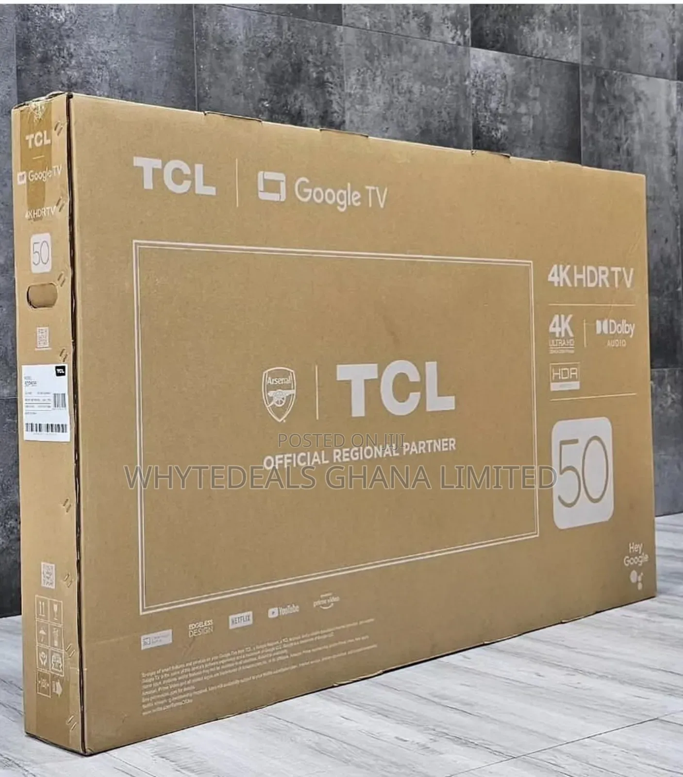P755 TCL 50” Android Smart Led| 4K Uhd| 120hz|Gamers Tv|2025