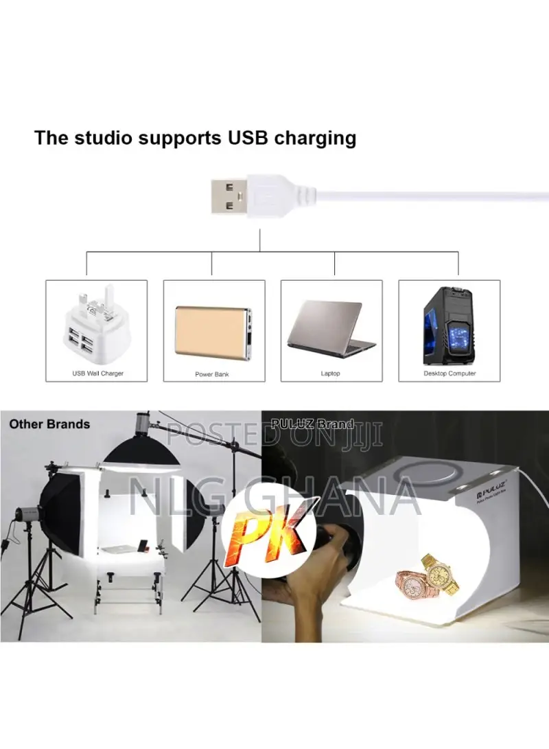 14W Portable Mini LED Ring Light Box 3 Color Temperature Pho
