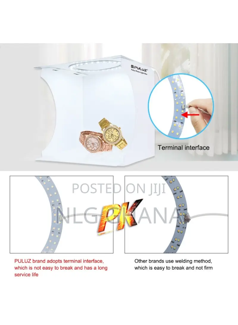14W Portable Mini LED Ring Light Box 3 Color Temperature Pho