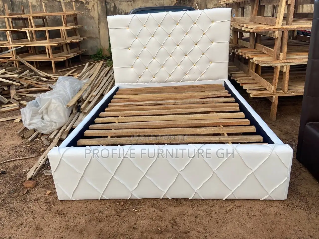Vivacious Whites Bedframe Double Frame// Luxurious And Durability