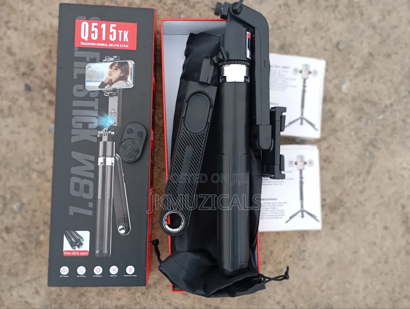Selfie Stick_ Tracking Gimbal_ Dual Lamp_ Q515tk