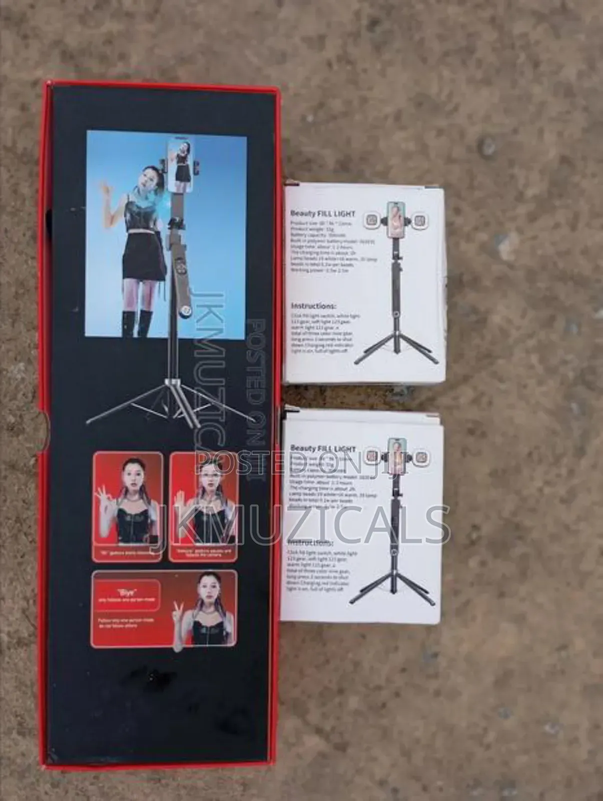 Selfie Stick_ Tracking Gimbal_ Dual Lamp_ Q515tk