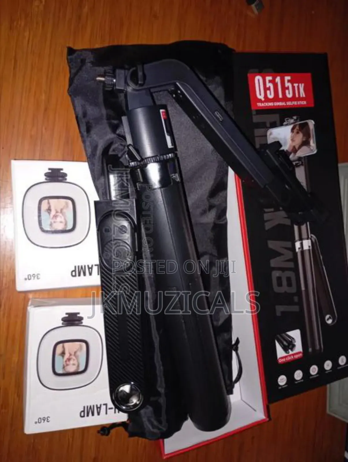 Selfie Stick_ Tracking Gimbal_ Dual Lamp_ Q515tk