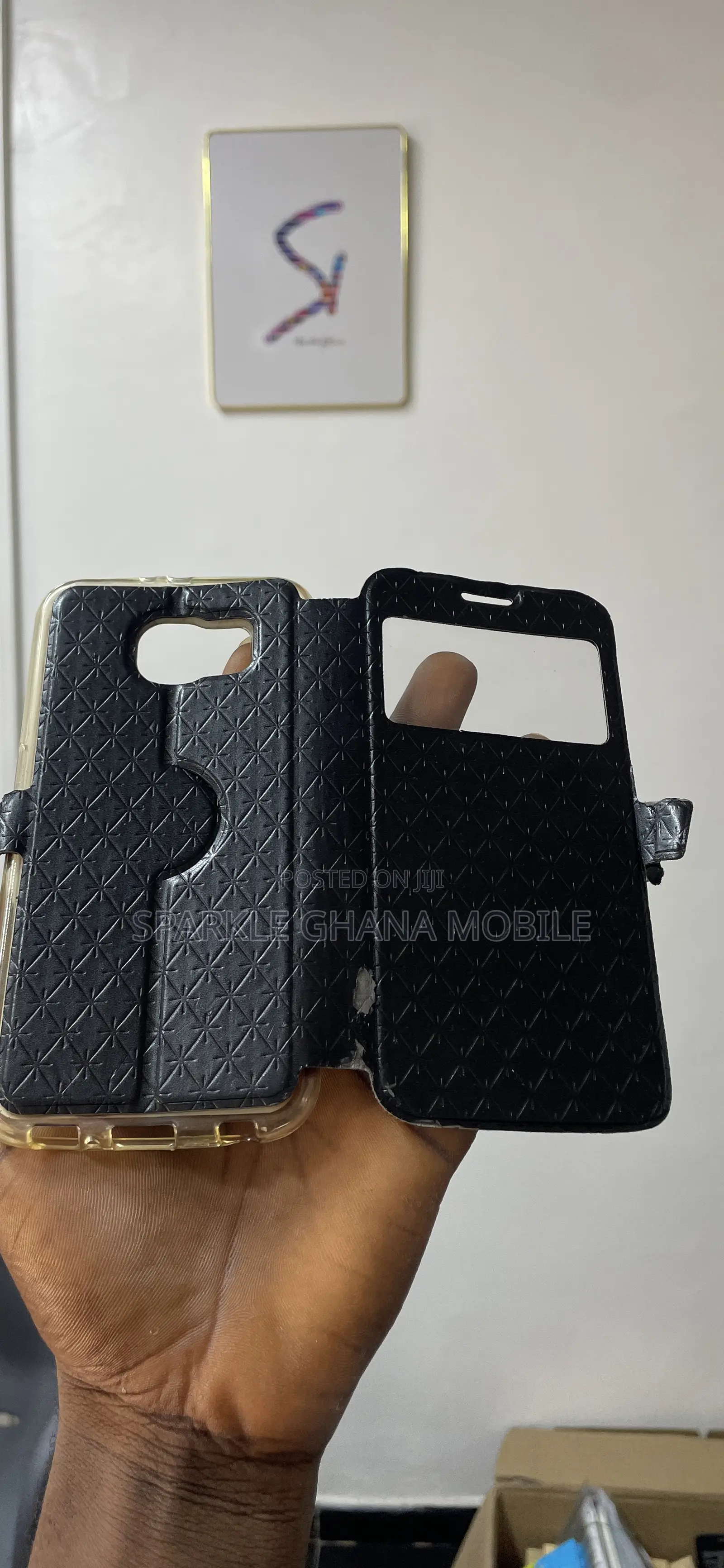 Black Leather Case for Samsung Galaxy S6