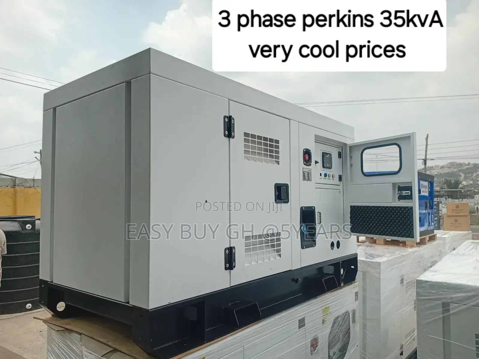 3phase Perkins Diesel Generator 35kva Longlasting Body Parts