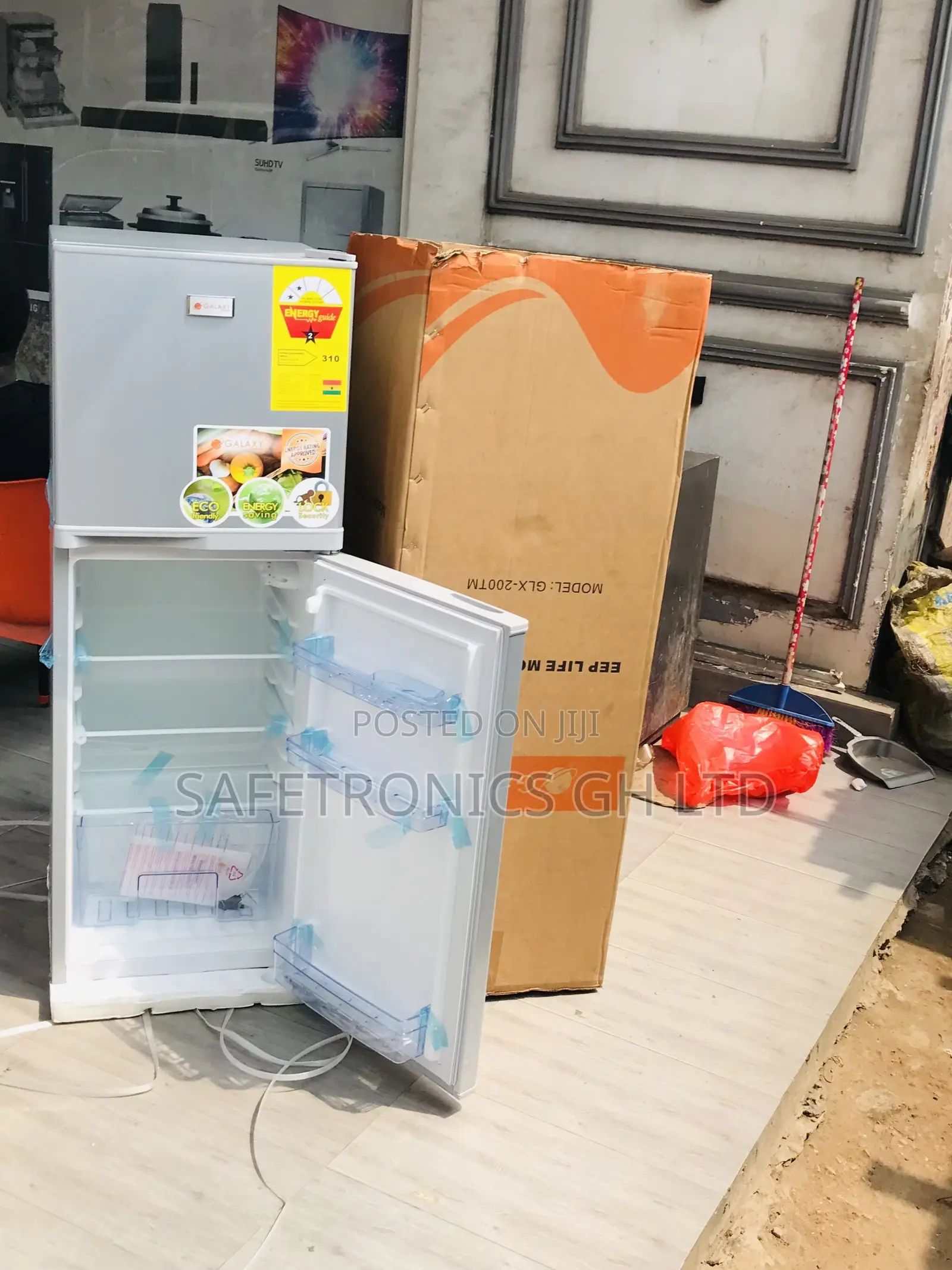 Auto Defrost Galaxy GLX-200TM Gray Top Mount Fridge 2 Doors