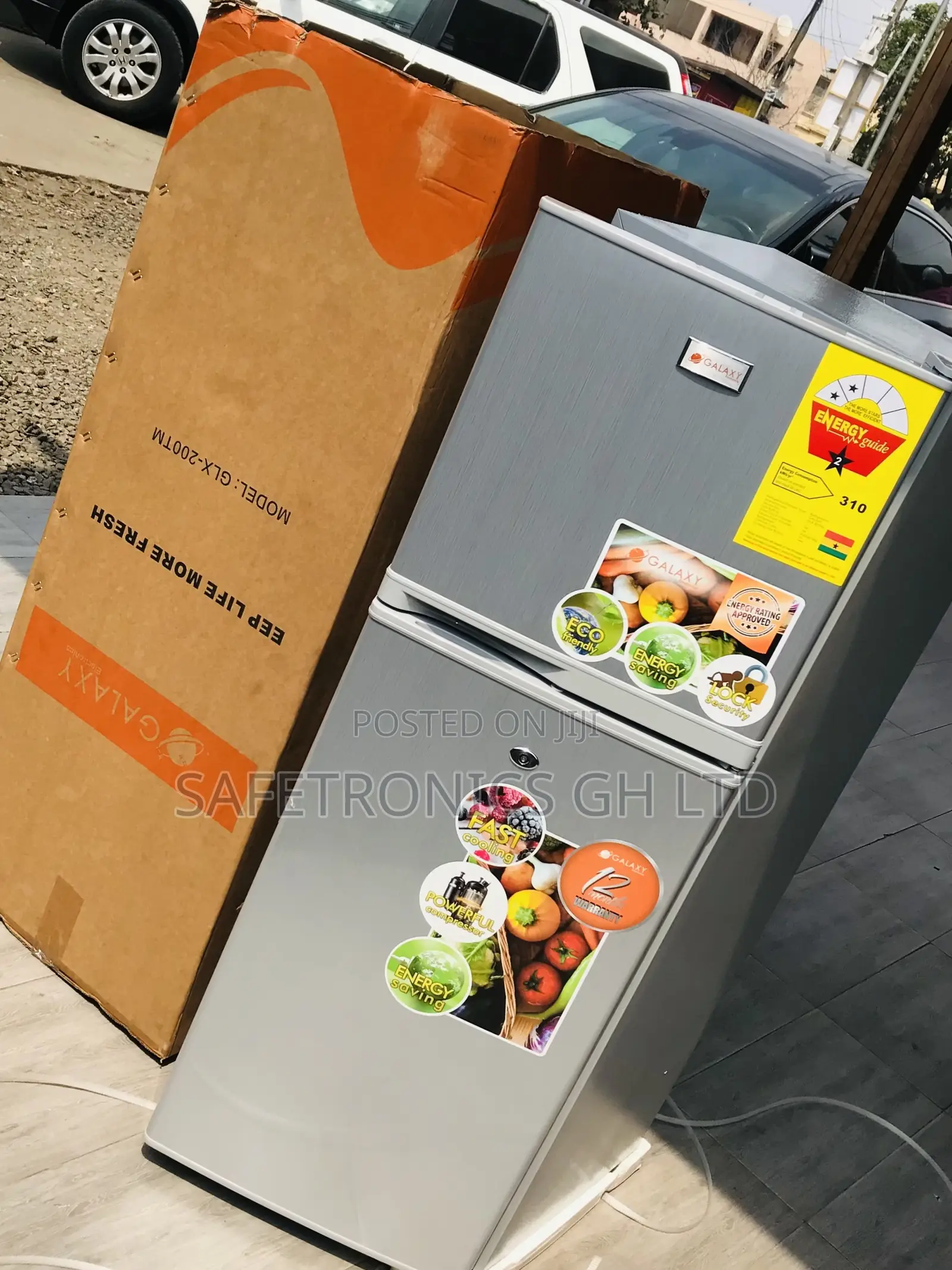 Elegant Design GLX-200TM 2 Doors Top Mount Galaxy Fridge
