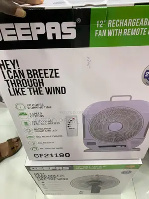 Geepas 20 Hours Rechargeable Fan