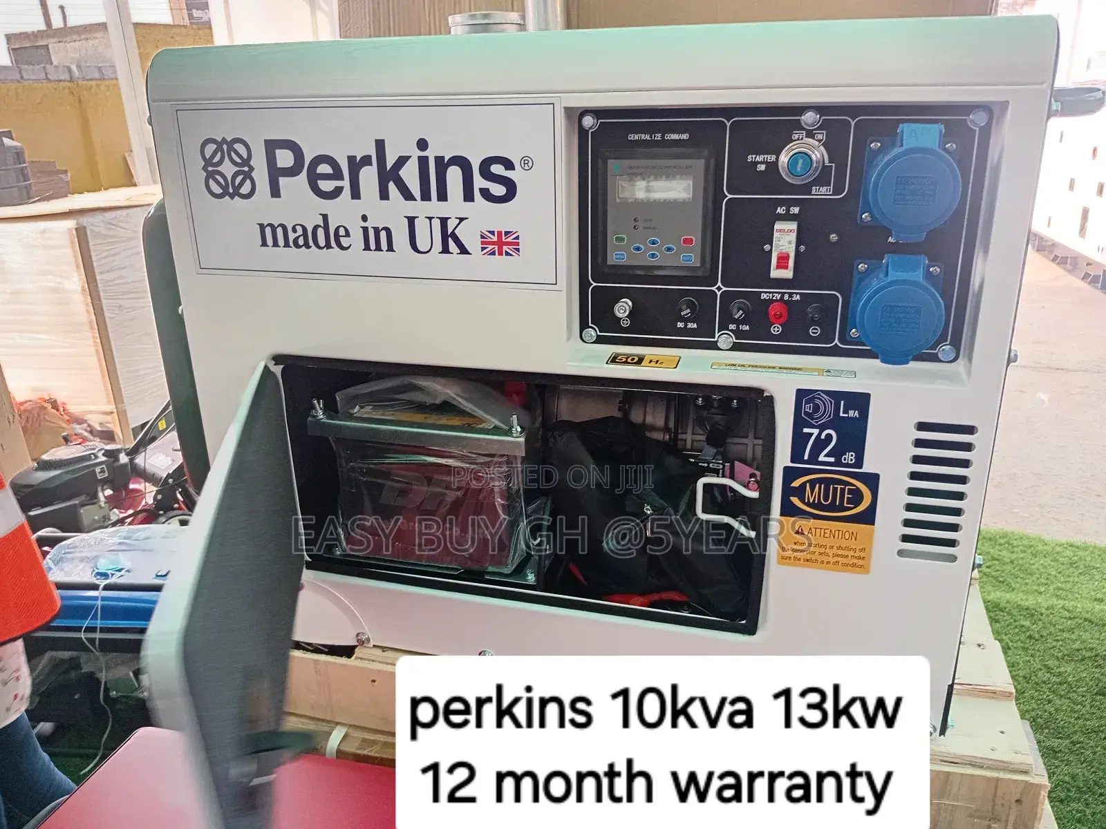 Perkins Uk Silent Generator 10kva With Wheels for Movement