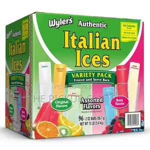 Wyler's Authentic Italian Ice Fat Free Freezer Bars 96 Count