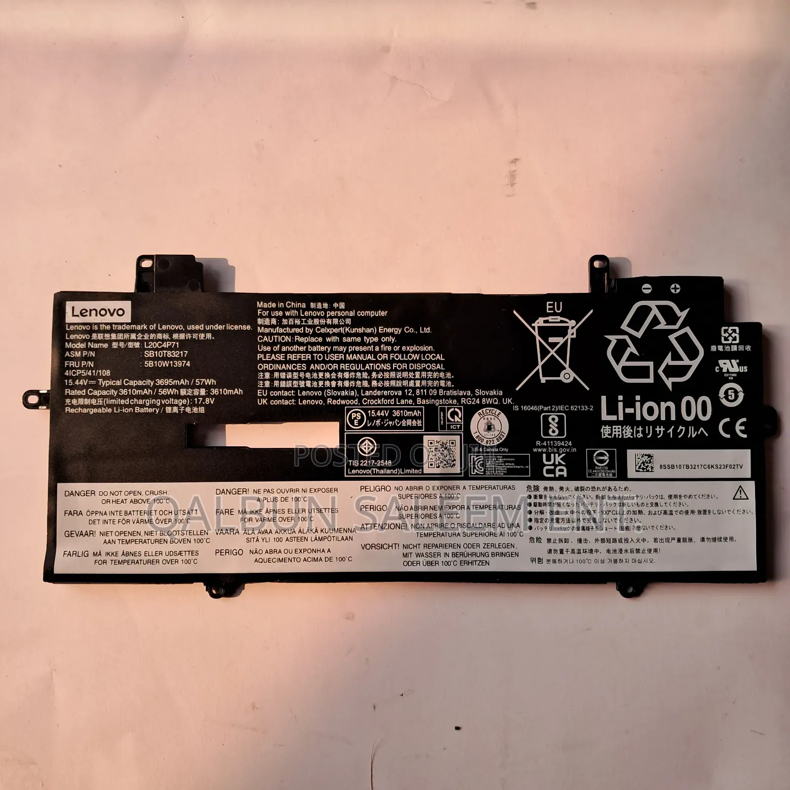 Lenovo L20C4P71 X1 Carbon 9th 10th X1 Yoga 6th 7th Battery