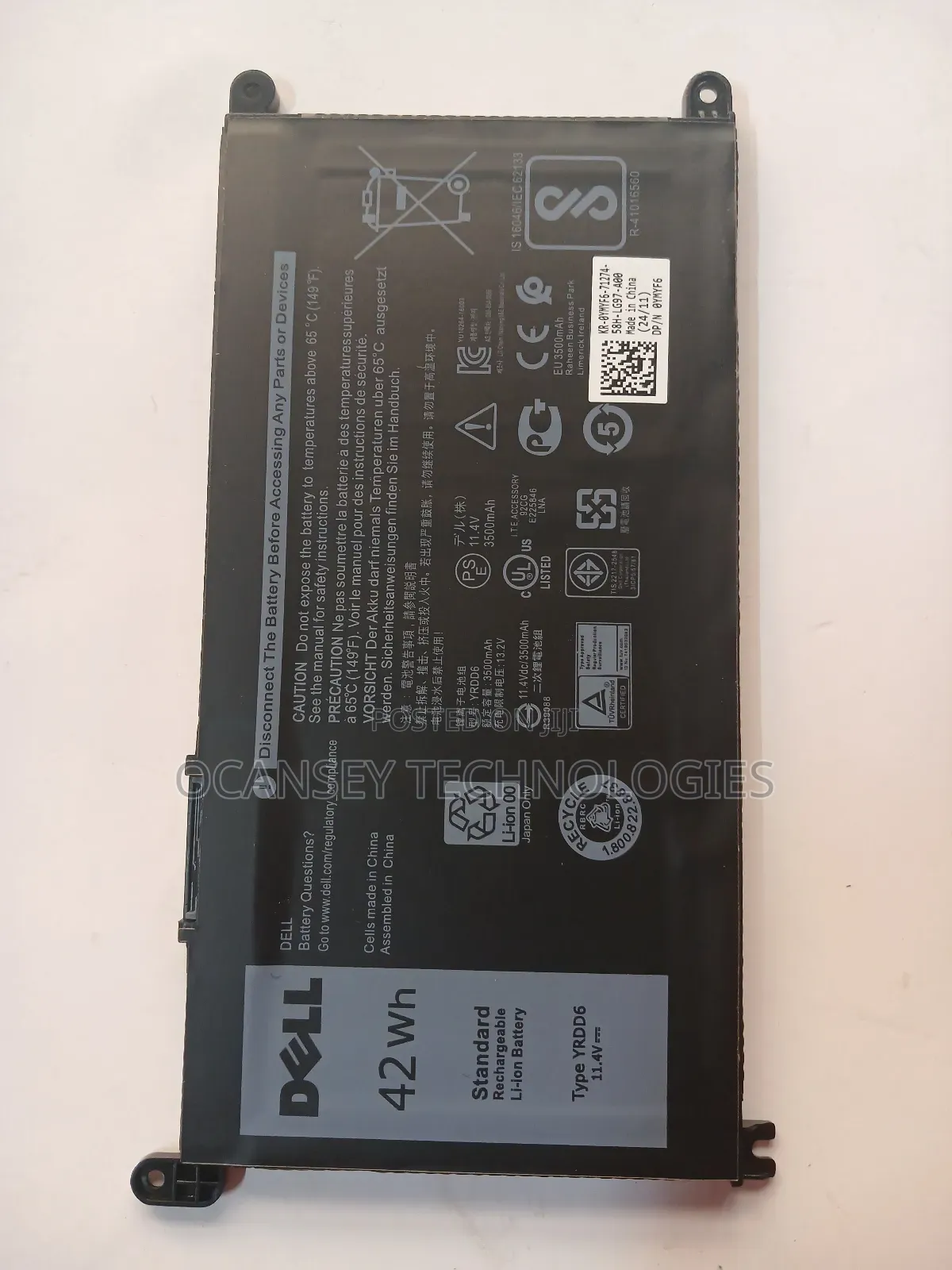 Original Dell Yrdd6 Battery for Inspiron 7586 5482 5485 5491