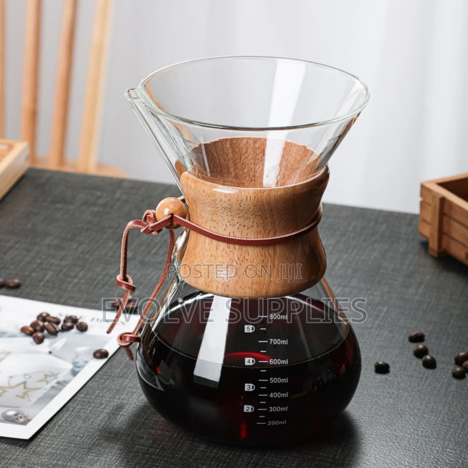 400ml, 600ml 800ml Chemex Pour Over Glass