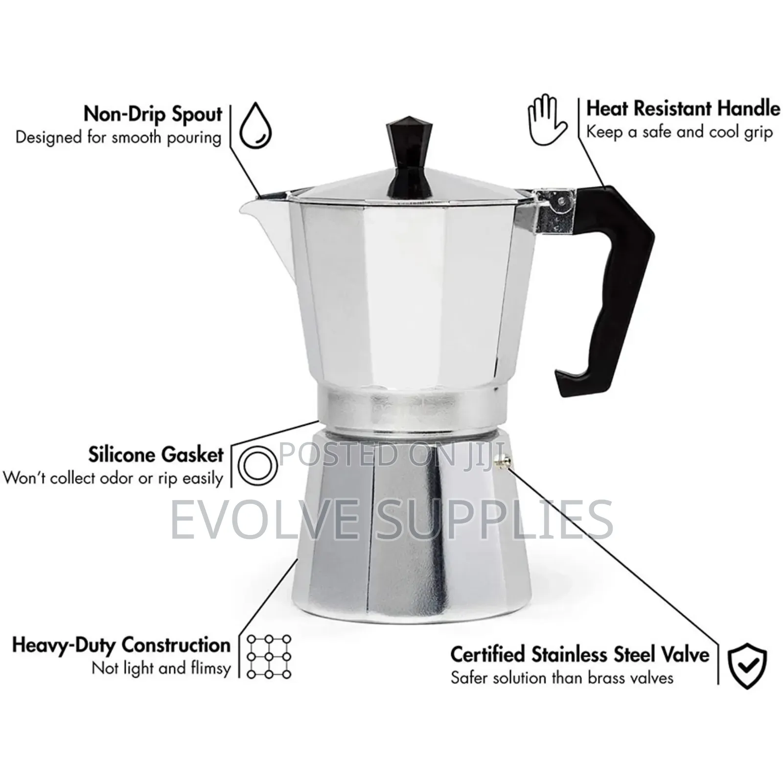450ml 600ml Moka Pot