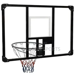 Glass Everlast Basketball Backboard and Hoop With Net