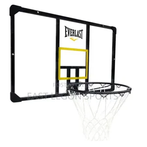 Glass Everlast Basketball Backboard and Hoop With Net