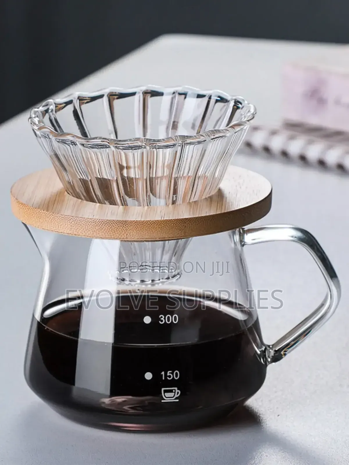 400ml Coffee With V60 Wooden Base Dripper