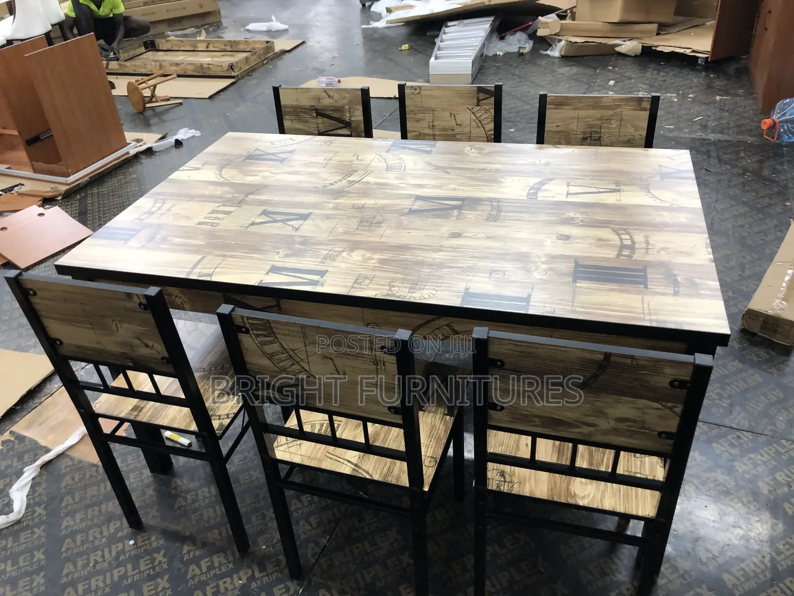 Quality Wooden Dining Table With Six (6) Chairs