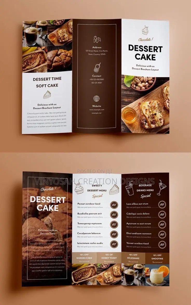 Three Folds Flyer Design With Printing